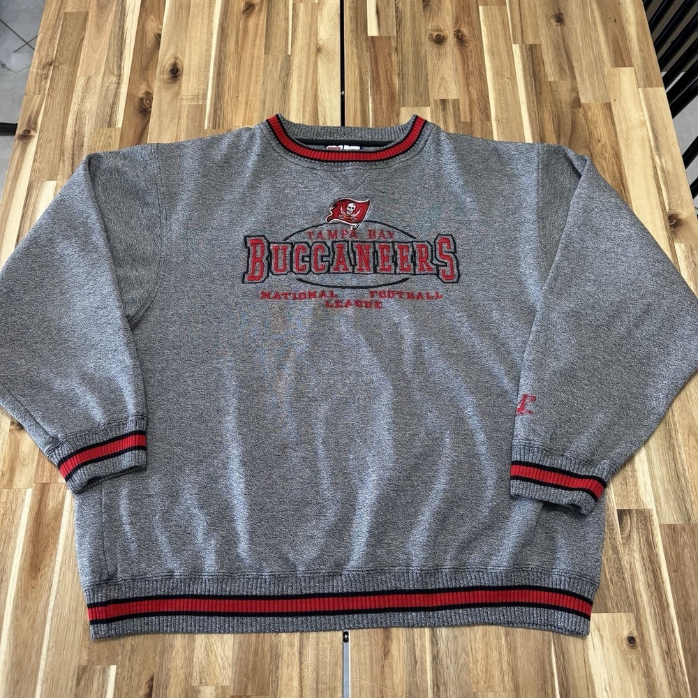 Vintage Tampa Bay Buccaneers Sweathsirt Mens XL Gray Logo 7 NFL Footaball 90s‎